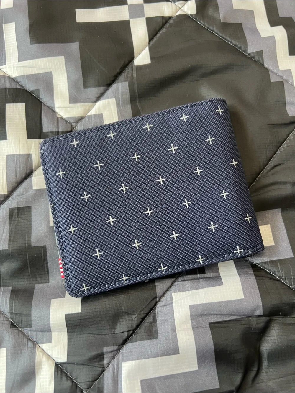 Herschel Supply Co. Navy Cross Print Bi-Fold Wallet